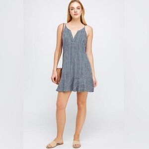 J. Crew Blue and White Striped Dress